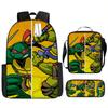 Teenage Mutant Ninja Turtles Children'S School Bag Elementary School Student Cartoon Breathable Backpack Cute Burden Reduction Cool Printed Backpack