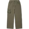 Li Ning Reignite Series Comfortable Simple Lace-Up Loose Straight Leg Casual Pants Men Bottoms Military-Green AKLUA29-1