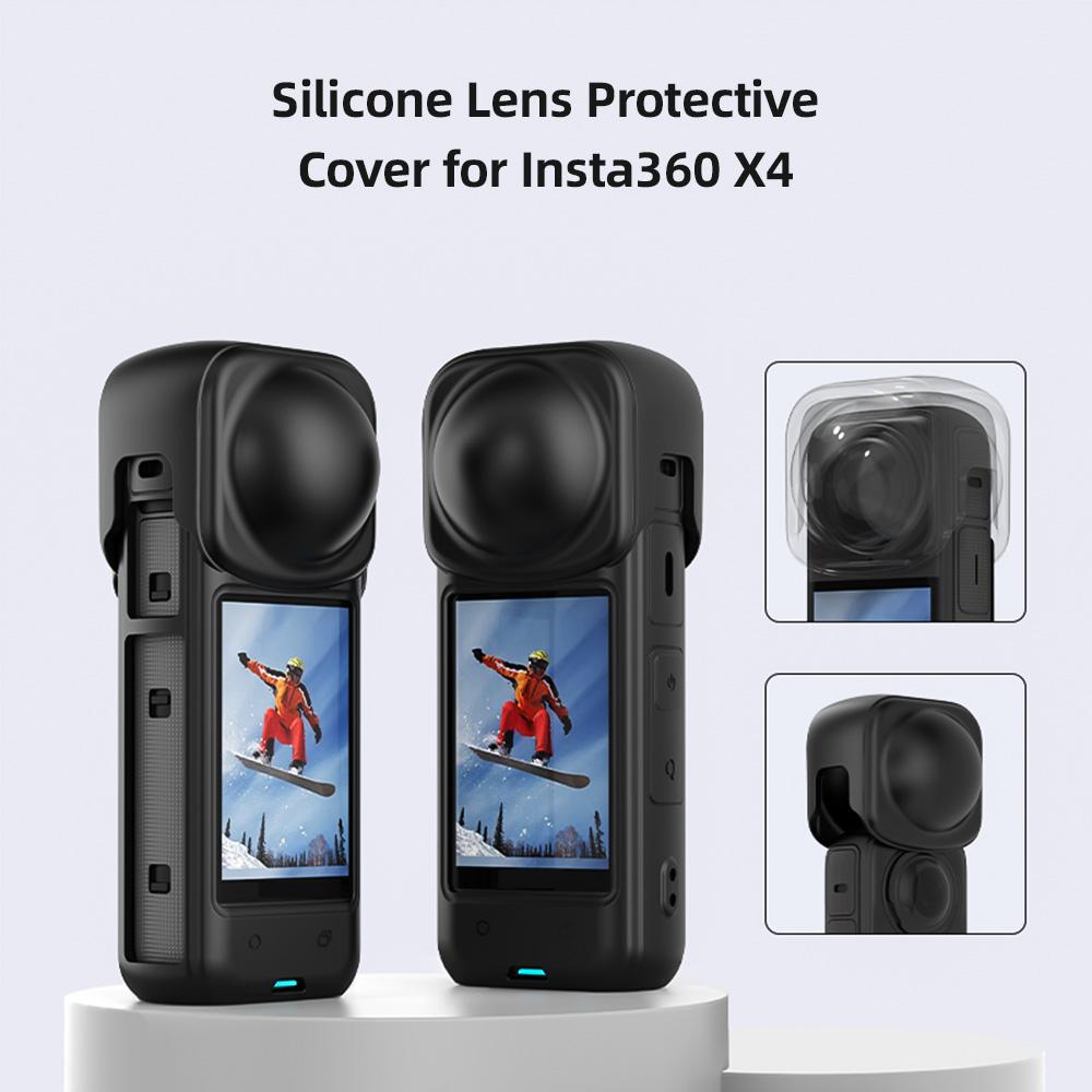 Panorama-Kamera-Objektivdeckel, Silikon-Objektivschutz, kompatibel mit Insta360 X4-Kamera