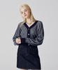 Awesome Studio V-Neck Reverse Crop Knit Cardigan Navy