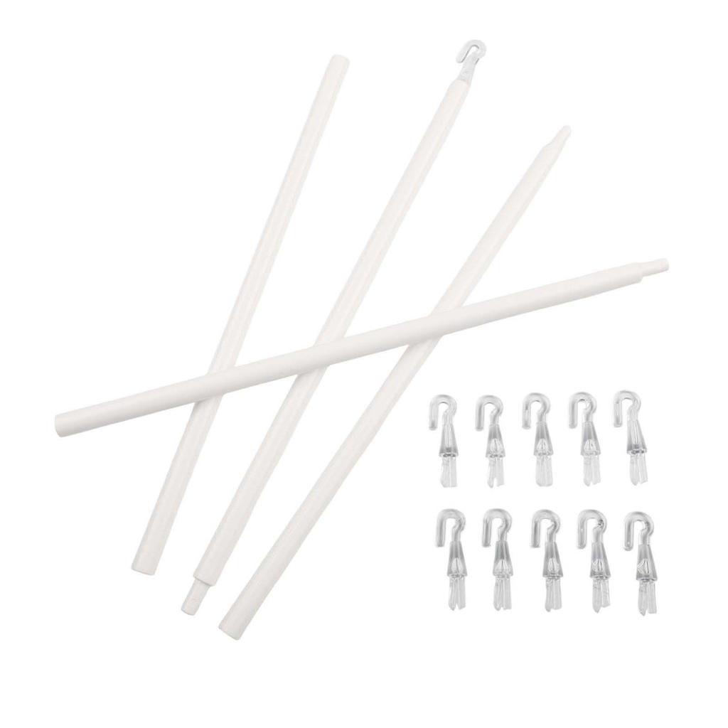 Adjustable 117cm shutter curtain pull rod for blinds with reliable plastic material and secure multi stage locking feature