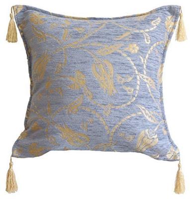 BinbirGece Turkish Cushion Cover Lale 07 43cm (Sky Blue, Square)