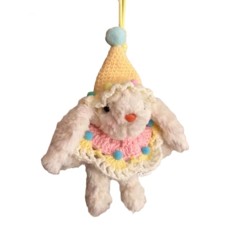 

Soft Plush Rabbit Doll Keychain Lovely Doll Charm Colorful Keychain Accessory Suitable for Girls and Adults Present