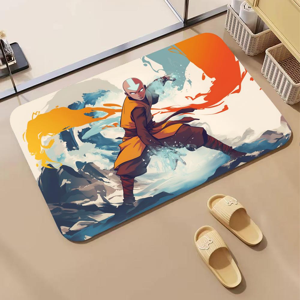 Anime A-Avatar T-the L-Last A-Airbender Floor Mat Diatomite Bath Mat, Quick Dry Absorbent Non-Slip Door Mat