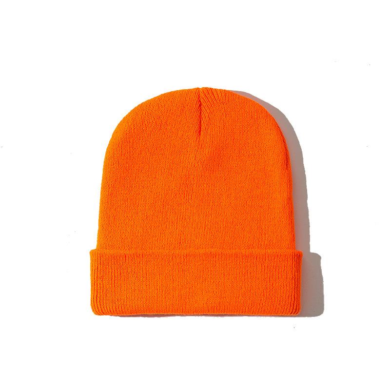 Custom Logo Unisex High Quality Plain Blank Dyed Solid Color Winter Hat Acrylic Knitted Cuffed Beanie