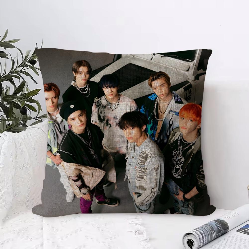 Nct 127 Cushion Cover Breathable Linen Pillow Cover Skin-Friendly Home Decor Pillowcase With Hidden Zipper
