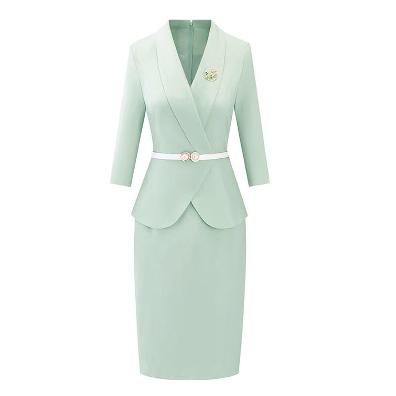 

Troloman V-Neck Commuter Suit Dress 2XL