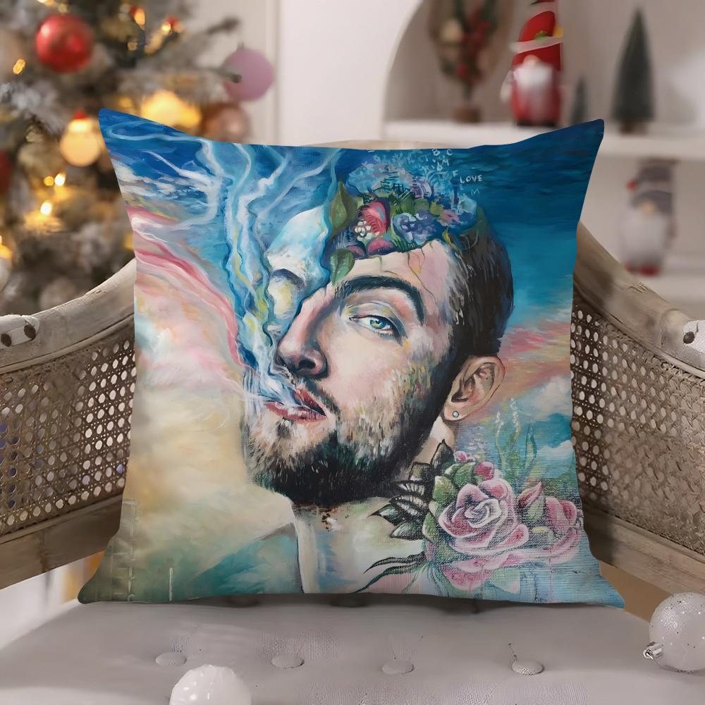 

singer Mac MillerM Pillow Case Comfort Sofa Bed Silky elegant Invisible zipper Decorative cushion cover 30x30 cm
