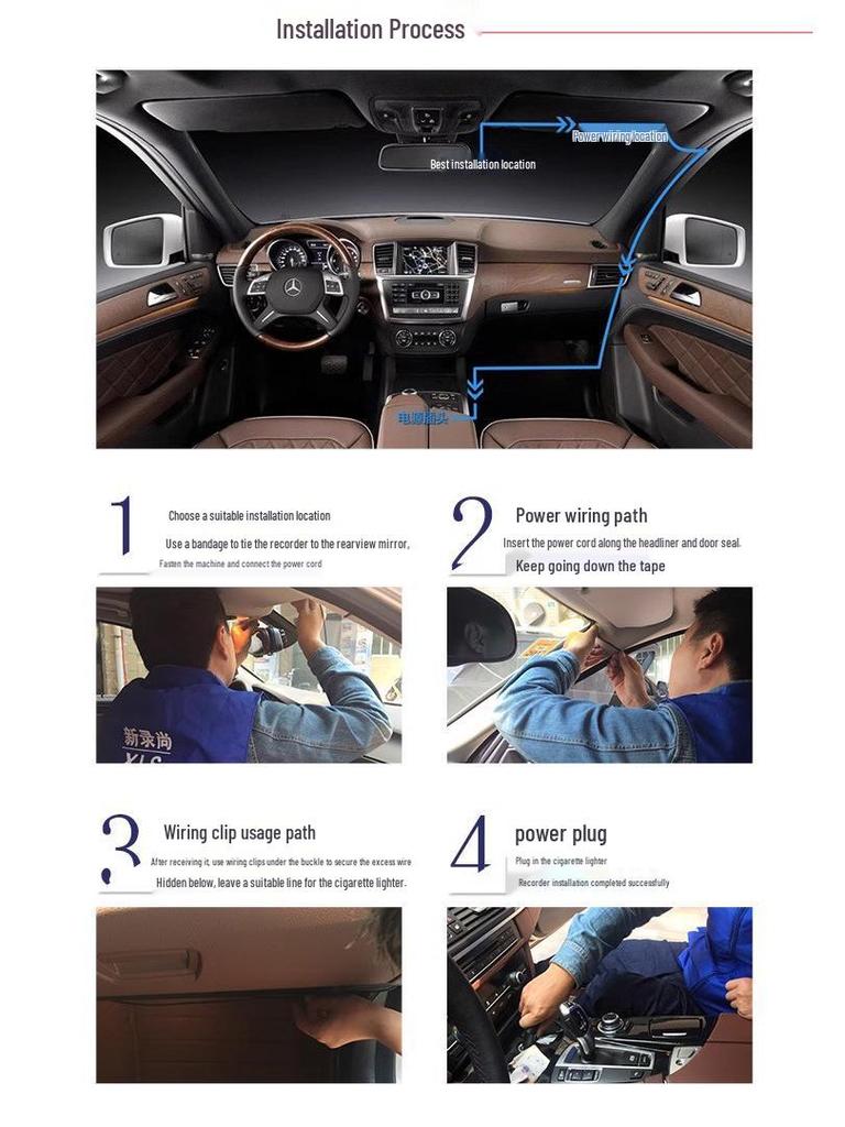 2.4" HD 1080P Dash Cam with Single Lens Car Recorder