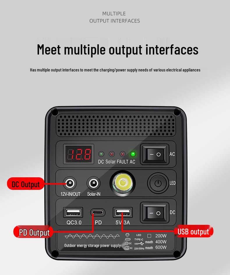 Portable LiFePO4 Battery Box: Multifunctional Outdoor Power Bank for Energy Storage and Emergency Lighting
