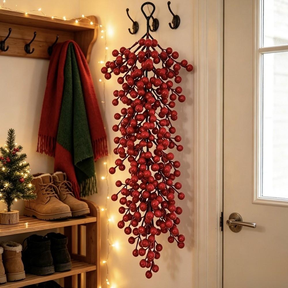 Simulation Pine Cone Hanging Faux Pine Cone Vine Plastic Xmas Candle Cup Ring Holiday Party