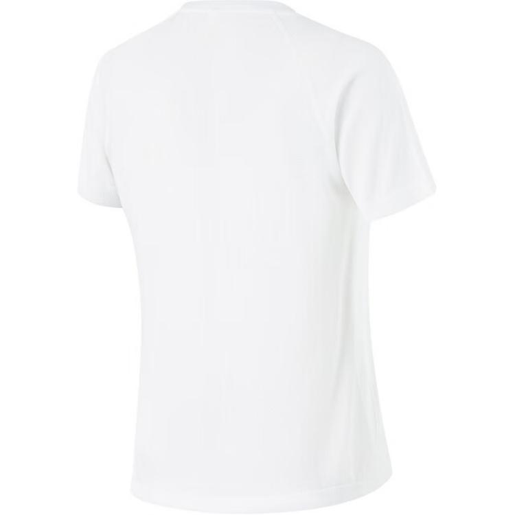 Li Ning Fitness Series Solid Color Round Neck Comfortable Breathable Versatile Casual Short Sleeve T-Shirt Women T-Shirts White ATSU036-4