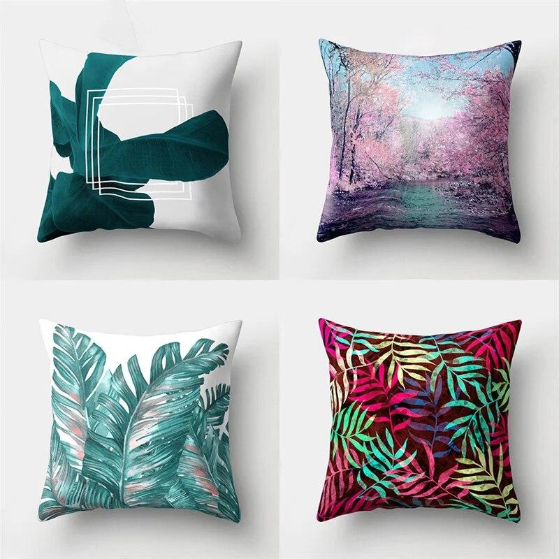 Ginkgo Tree Leaf Cushion Pillowcase Bedroom Living Room Home Decor Four Seasons Natural Landscape Poster