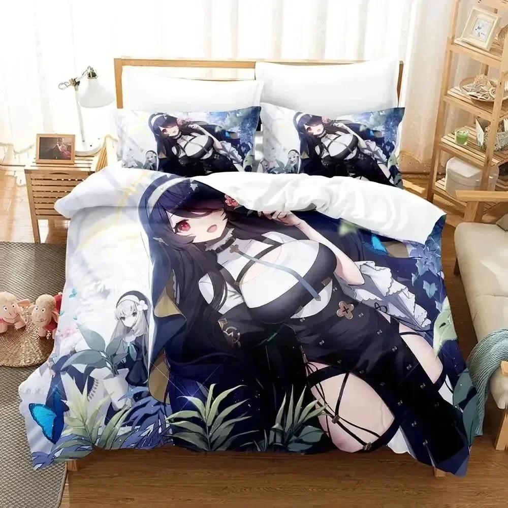 Anime Nun 3D NEW Duvet Cover Pillowcase Bedding Set Adult Boy Girl Bedroom Decoration Children Single Double Large