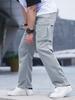 Men's Cargo BDU Pants Lace-up Grey Casual Shein S