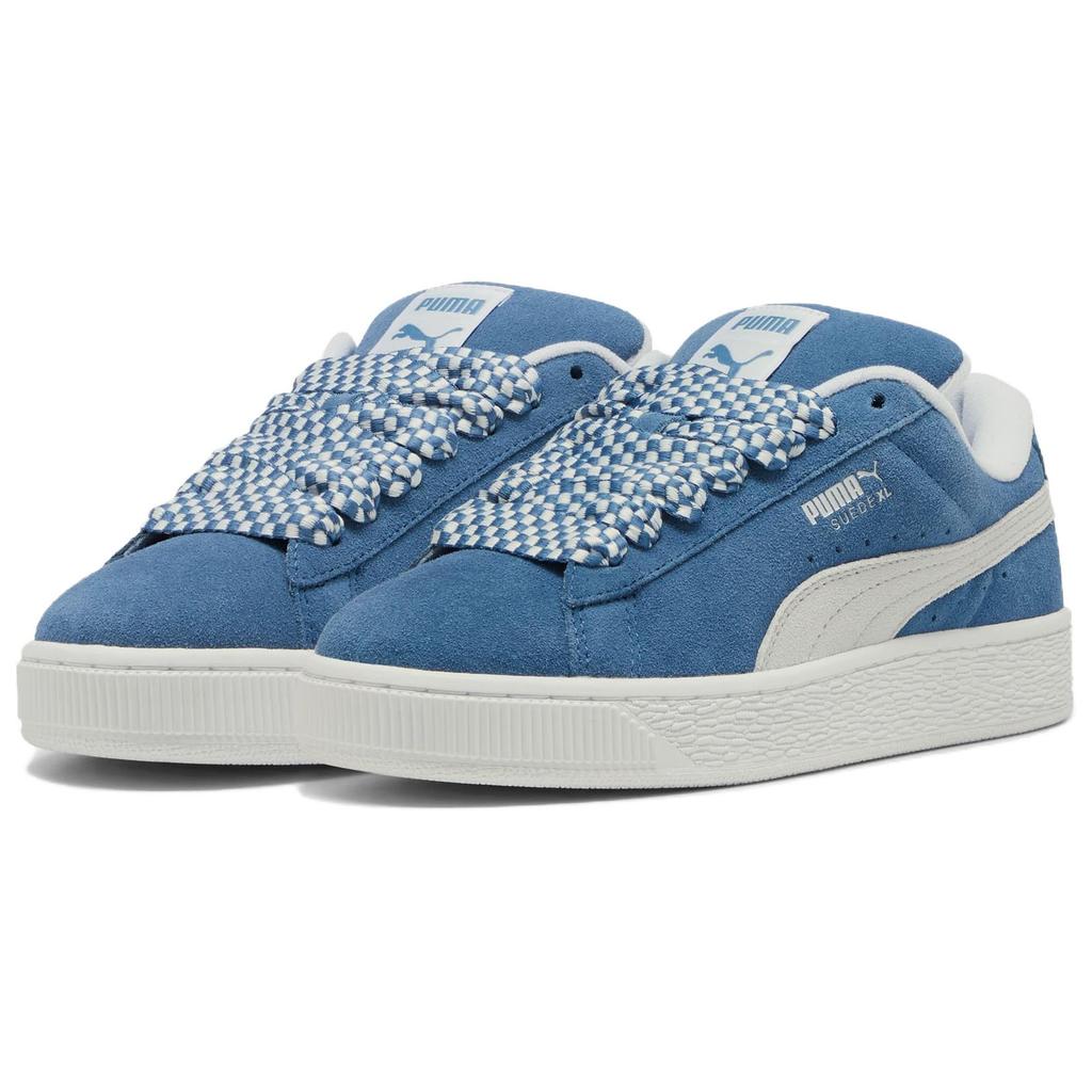 New PUMA Suede XL Low Top Skateboard Shoes Women's Blue White 398310-01