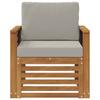 Outdoor Sofa Set Solid Acacia Wood and Polyester