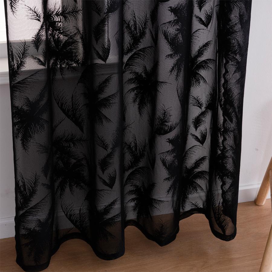 American Jacquard Window Screen Transparent Curtains Living Room Bedroom Dining Room European and American Curtains