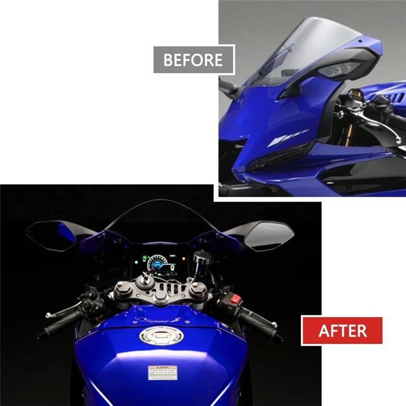 Windscreen Visor Deflector Windshield For YZFR9 2025 YZF-R9 2025 YZF-R9 Motorcycle Touring Sport Transparent-A87Q