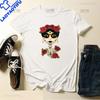 Skull Day Of The Dead Graphic T Shirts Skeleton Unisex Tshirts Mexican Heritage Flowers Black Tops Casual Kawaii Funny Clothes