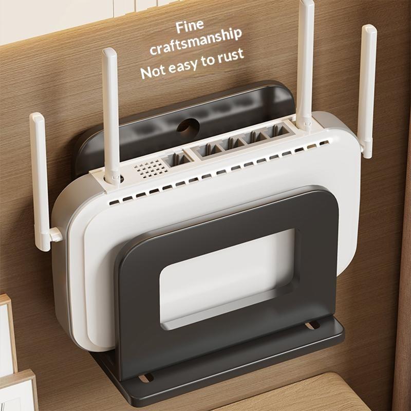 Strong Adhesive Adjustable Wall Mount Holder for Router Modem TV Box Media Player Anti-drop Space Saving Home Entertainment