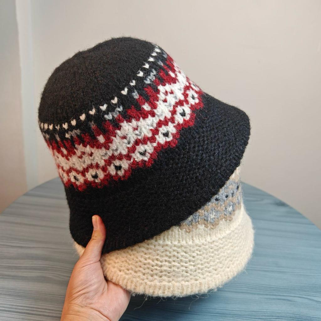 Female Knitting Bucket Hats Harajuku Bucket Hat Fishing Outdoor Panama Hip Hop Cap Men's  for Fisherman Caps Women