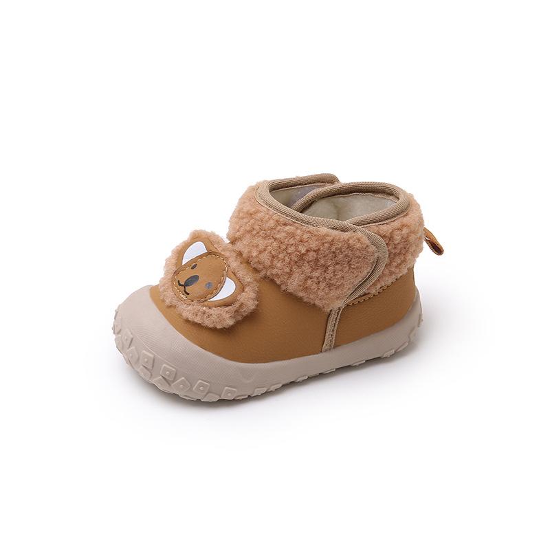 One-year-old baby snow boots winter baby cotton shoes soft-soled toddler shoes 3-6-12 month infant velvet warm shoes