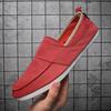 Fashion TWBEB Fashion Shoes Men Loafers Canvas Shoes Men Casual Shoes Flat Slip On Male Footwear