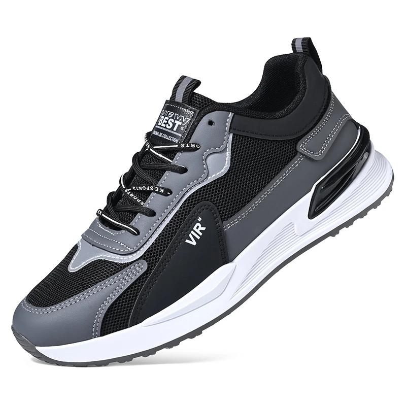 

Мужская обувь 2024 года, новые модные кроссовки для мужчин, кожаная обувь, удобная легкая повседневная обувь для прогулок на открытом воздухе 41