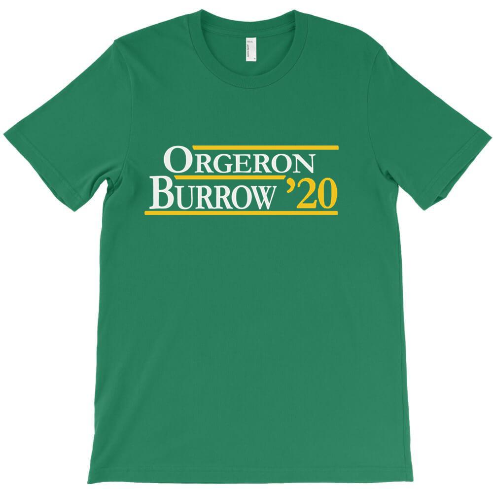 Orgeron und Burrow für Dunkles T-Shirt Günstig Mann Kurzarm Rundhalsausschnitt