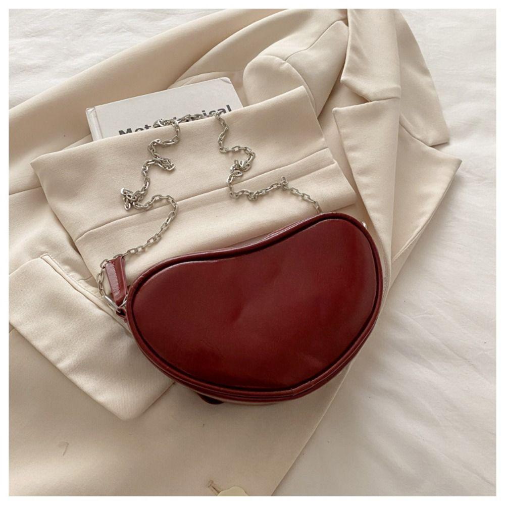 Gesp Hart Schoudertas Designer PU Leer Tas Mode Hart Kruistas voor Dames/Meisjes