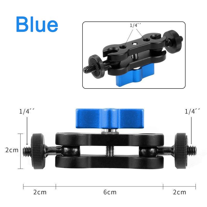 Brand New Articulating Magic Arm Dual Ballhead 1/4" Screw for DSLR Camera DV Monitor LED Video Light Tripod Live Hotshoe Bracket