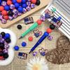 39Pcs Independence Day Series Silicone Beads Set DIY Beaded Necklace Bracelet Decoration Pen Jewelry Pendant Etc. Holiday Birthday Gift