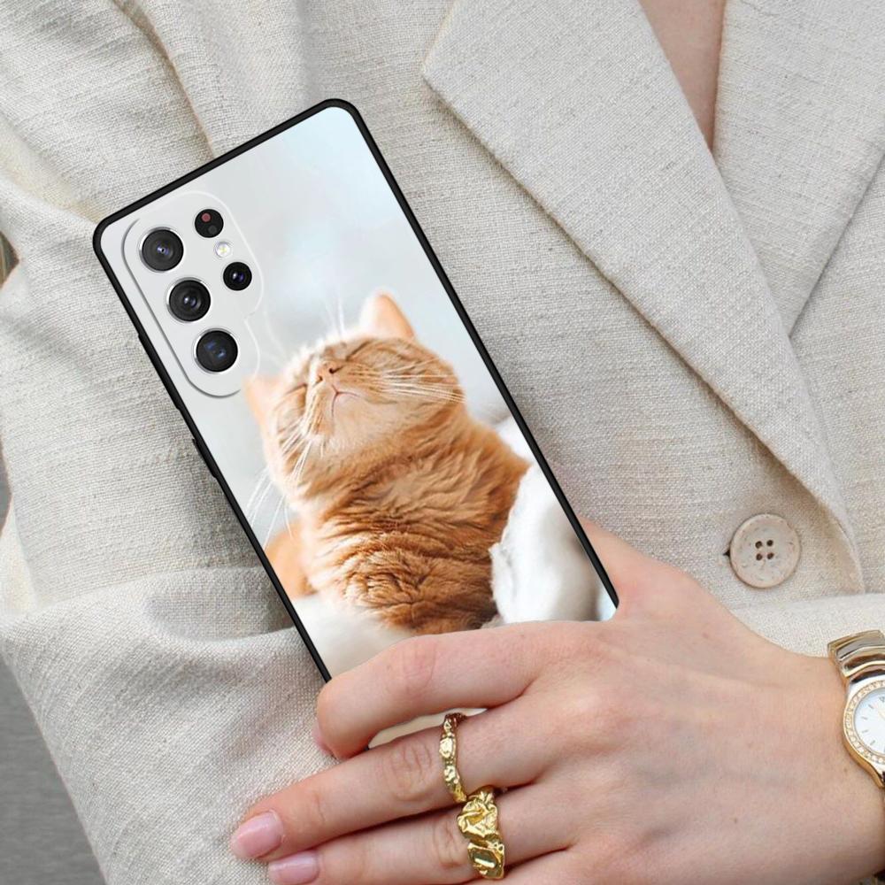 Cute Cat Animal PRINT Cell Phone Case for Samsung Galaxy S26 Ultra S25 S24 S23 S22 S21 S20 Note10 Cover