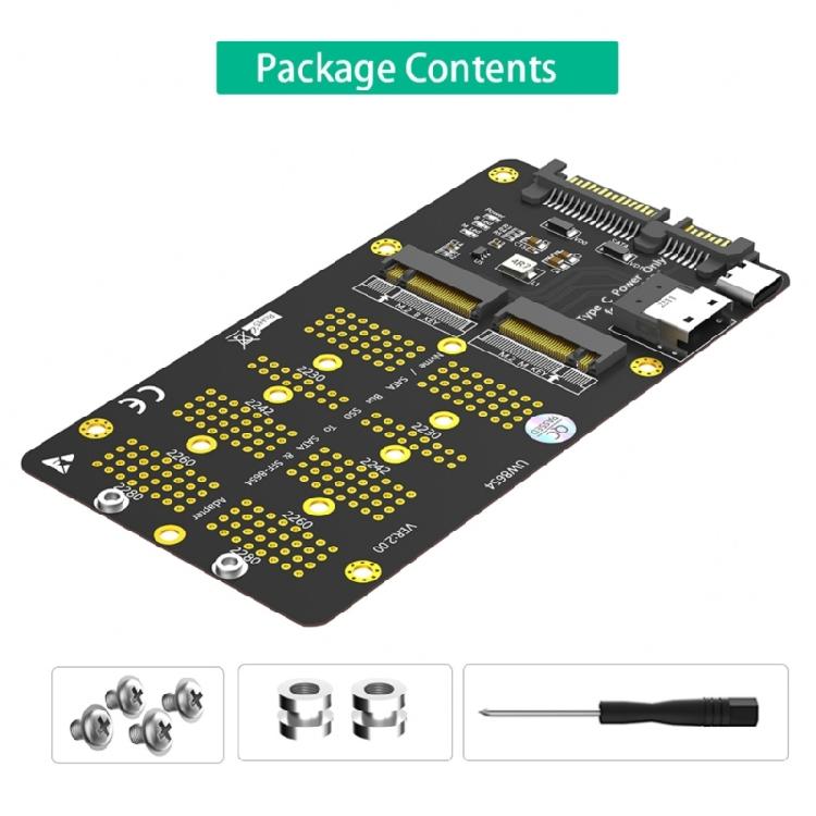 NVME M.2 to SATA3 and SFF8654 Adapter for Quick Data Transfer and Storage Solution