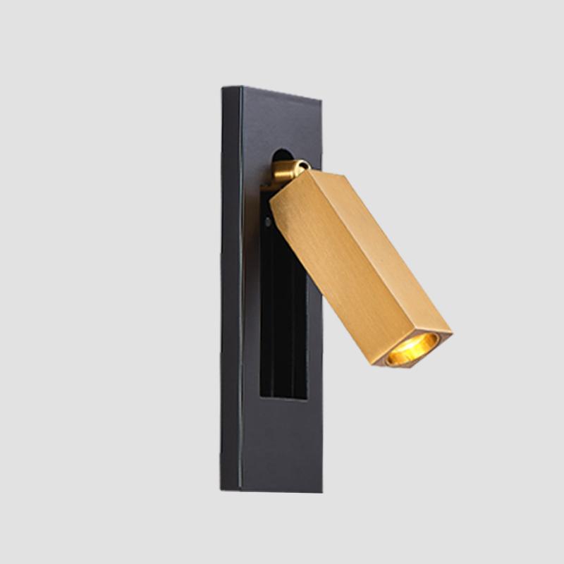 

Встроенный светодиодный светильник в современном минималистском стиле с выключателем, интернет-красная спальня, вращающийся светильник для чтения у кровати 3W&Warm light