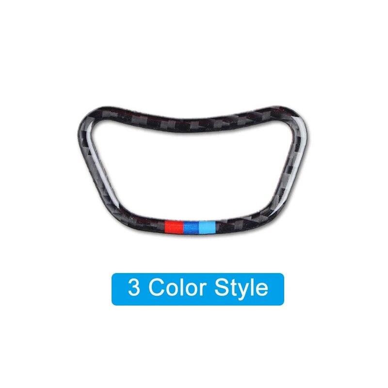 Carbon Fiber Car Center Control MENU Button Frame Decorative Sticker For BMW 5 Series E60 520 525li 2005-10 Interior Accessories