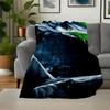 Arkham Asylum Joker Wall Scroll Poster DecorBlanket Flannel Throw Blanket for Sofa, Bed, Travel, Camping, Office, Couch, Chair