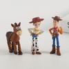 Disney 7 Pieces/set Toy Story Doll Toy Woody Jesse Buzz Lightyear Forked Pig Bear Statue Model Doll Statue Birthday Gift