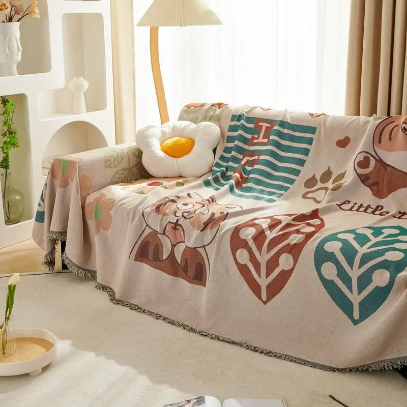 

Роскошная подушка для дивана, мультяшное сиденье, чехол для дивана, практичная защита мебели для домашних животных, чехол для дивана Four Seasons, плюшевый чехол для домашнего декора 180x130