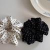 Chic French Polka Dot Scrunchie - Stylish Hair Tie Accessory