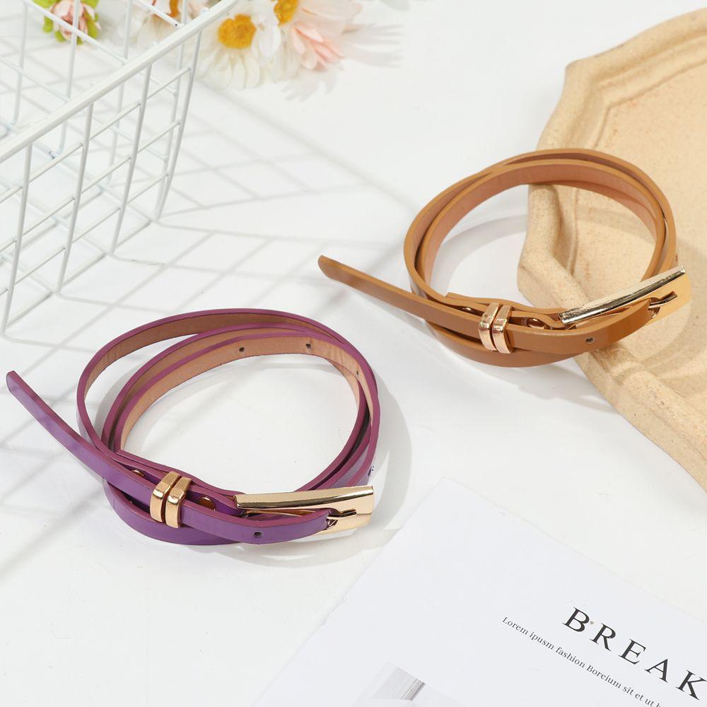 Fashion Casual Cinch Faux Leather Waistband Ladies Dress Cummerbands Skinny Thin Belt Waist Band