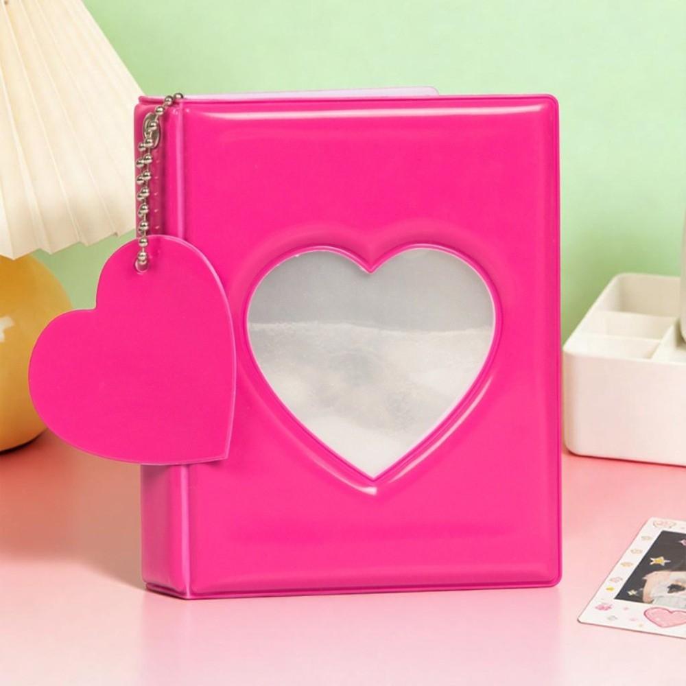 Heart Cutout Card Book Macaron Photo Binder Portable Card Storage Kpop Card Keep