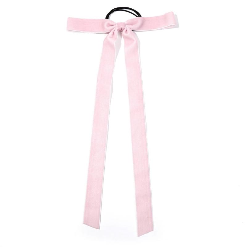 Elegant Skinny Hair Bows with Long Tassels Tails Ribbon Hair Scrunchie for Women and Girls for Fall Winter Outfits