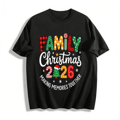 Family Christmas 2026 Making Memories Together Tee Pure Cotton T-shirt