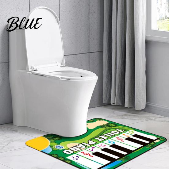 Toilet Piano Mat with Anti-Slip Backing Waterproof Auto-Off Electronic Keyboard Mat Toe Tapping Floor Musical for Bathroom