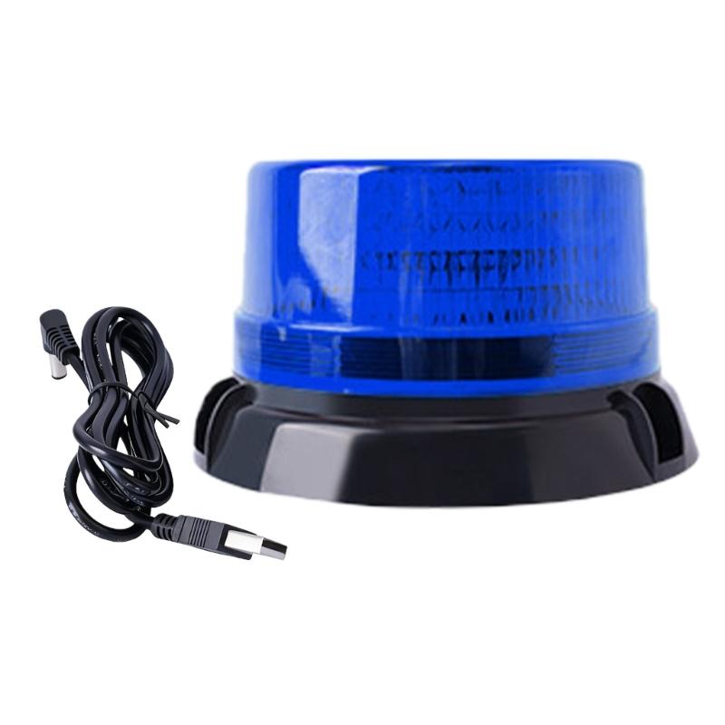 Solar Powered Vehicle Emergency Light High Brightness LEDs Warning Light Waterproof Design Magnetic Mount 2 Light Modes