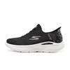 Go Series Comfortable Versatile Durable Breathable Lightweight Low-Top Running Shoes Women Sneakers Black White 129449-BKW
