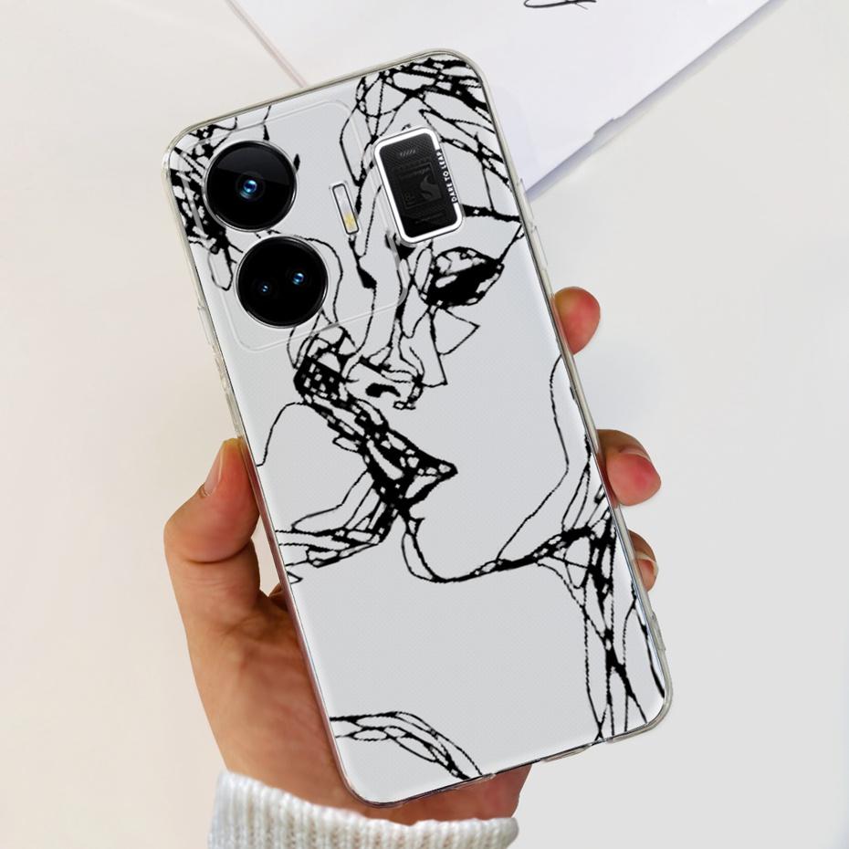 Fashion Pattern Phone Case For Realme GT Neo 5 GT3 240W Soft Silicone TPU Back Cover For Realme GT3 GT Neo5 RMX3706 RMX3709