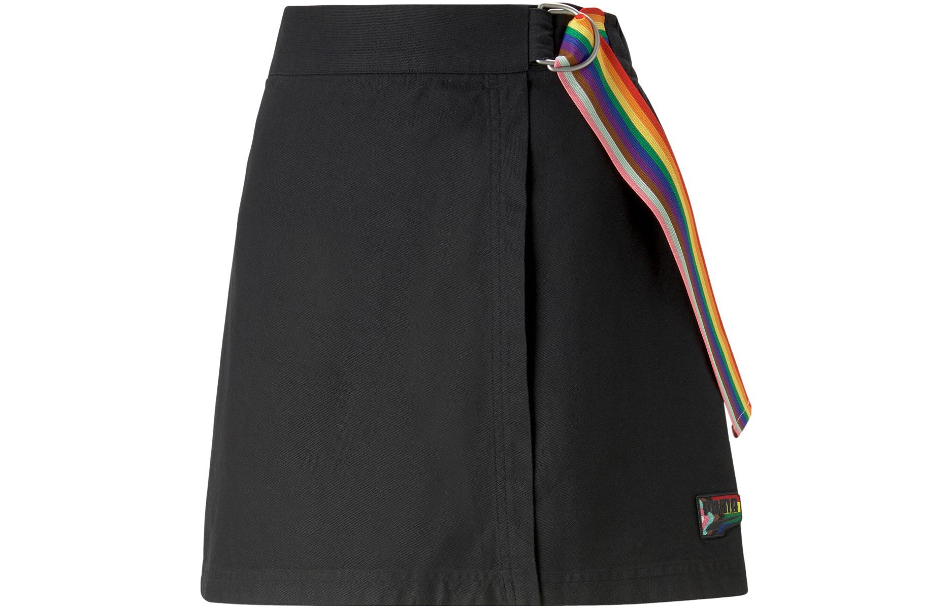 PUMA Casual Long Skirts Women s Black Moderate Mid Length A Line Skirt 620569-01 M